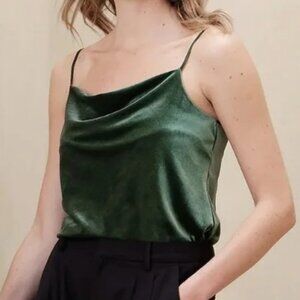 Velvet Cowl-neck Camisole